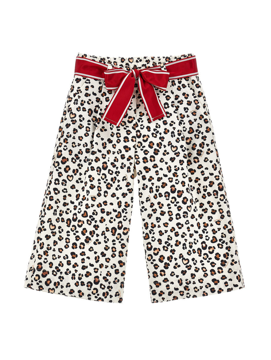 Pantaloni gabardina animalier