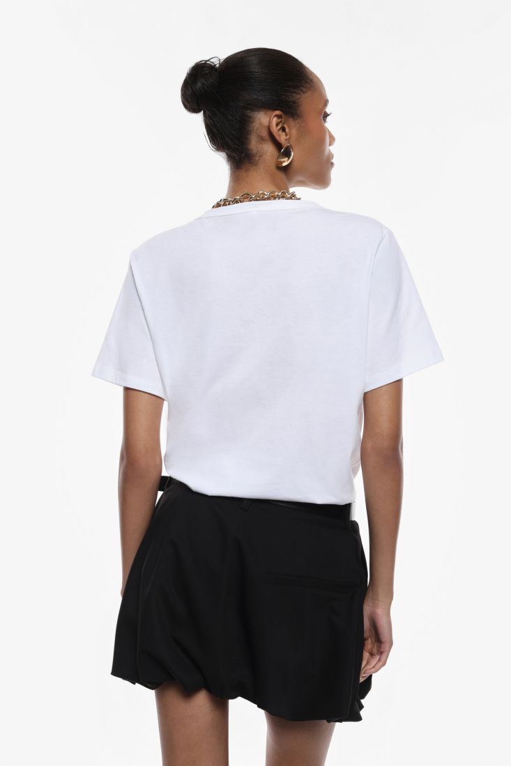 Bodysuit girocollo maniche corte con catena