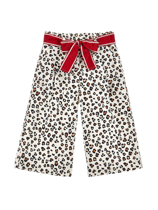 Pantaloni gabardina animalier