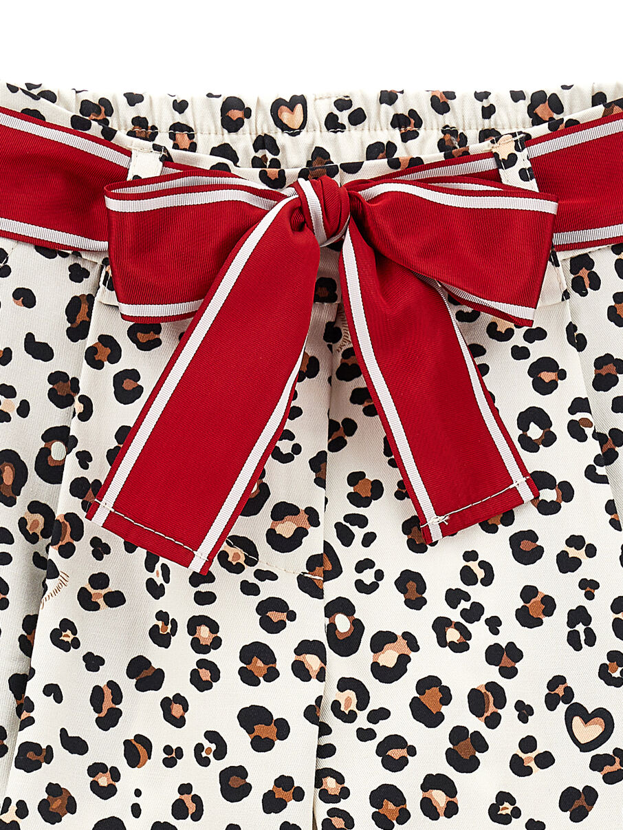 Pantaloni gabardina animalier