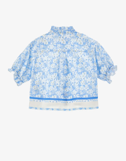 Camicia in cotone con stampa fiori
